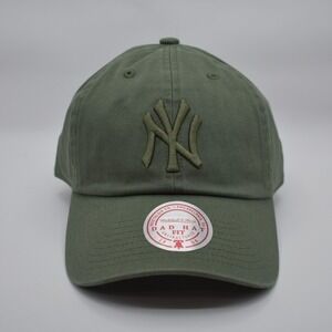 Mitchell & Ness MLB New York Yankees Tonal Embroidered Dad Hat Moss Green NEW